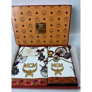 MCM Legere Logo Towel Set 1 Face & 1 Towel